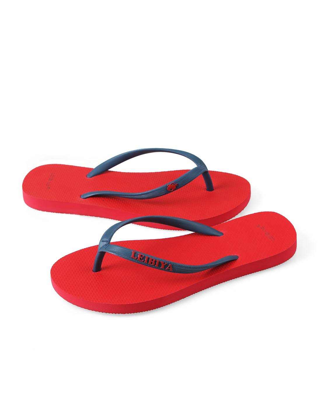 女款大红色性感瘦脚韩风人字拖