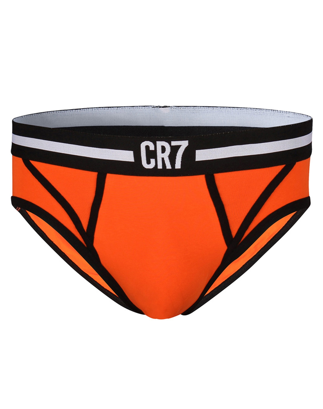 男款橙色黑边时尚三角内裤