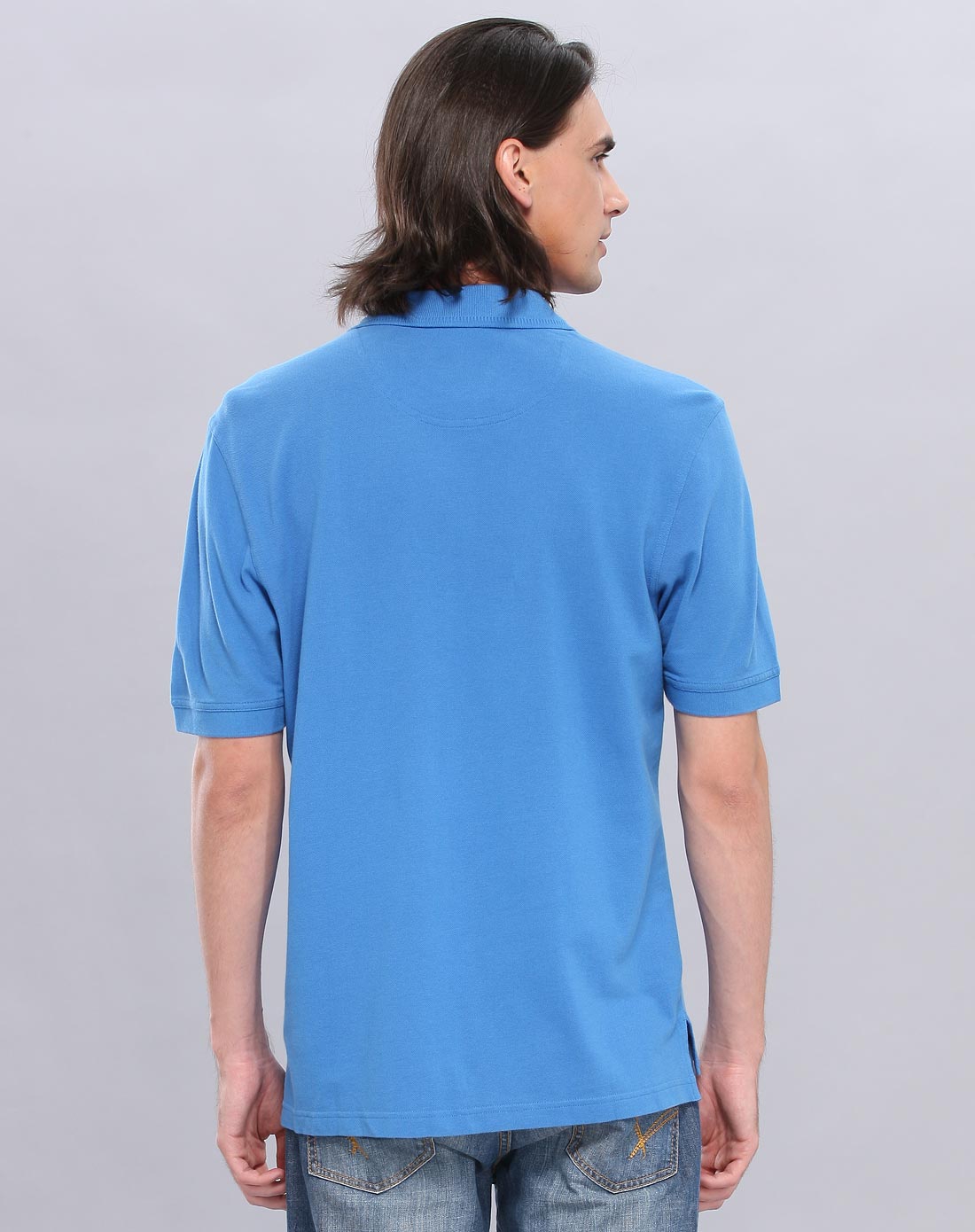 doright纯色简约蓝色短袖polo衫rs10kt30164_唯品会