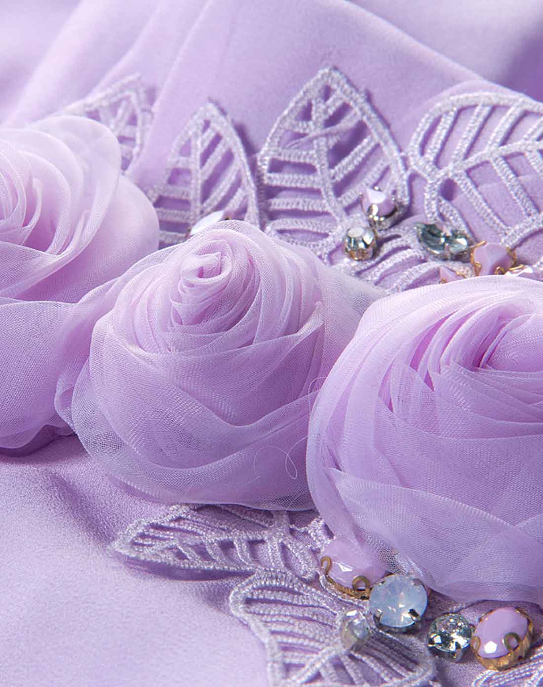 洛诗琳luxlead粉紫色立体花荷叶边修身盖肩袖连衣裙xdr11434000_唯品