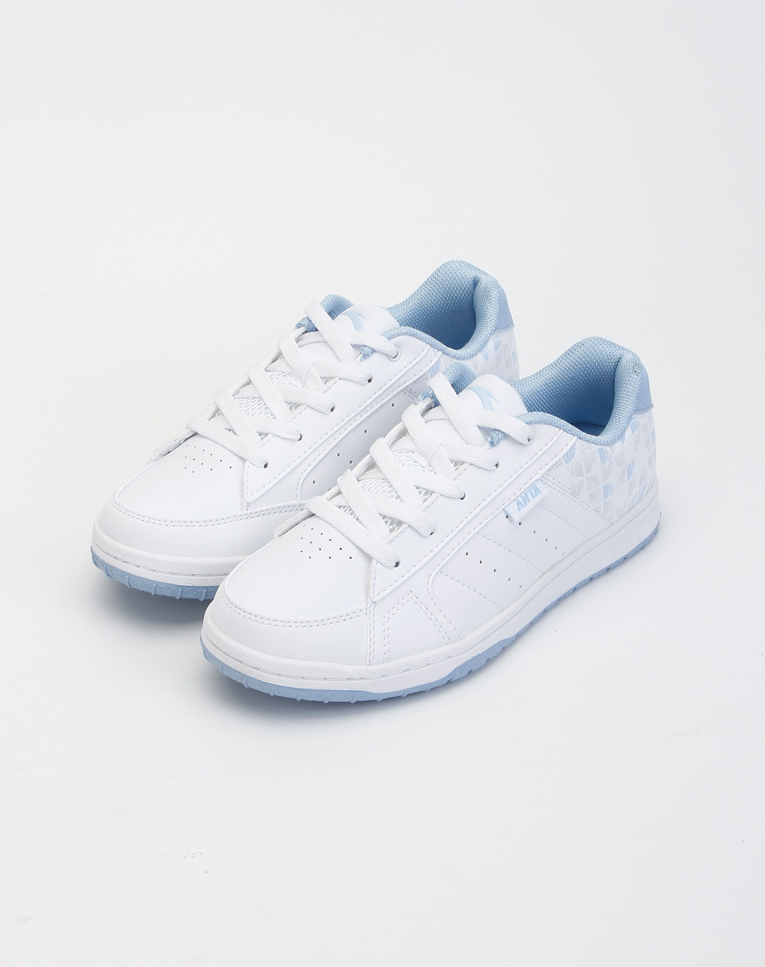 安踏anta女装专场-女款白色印花系带网球鞋