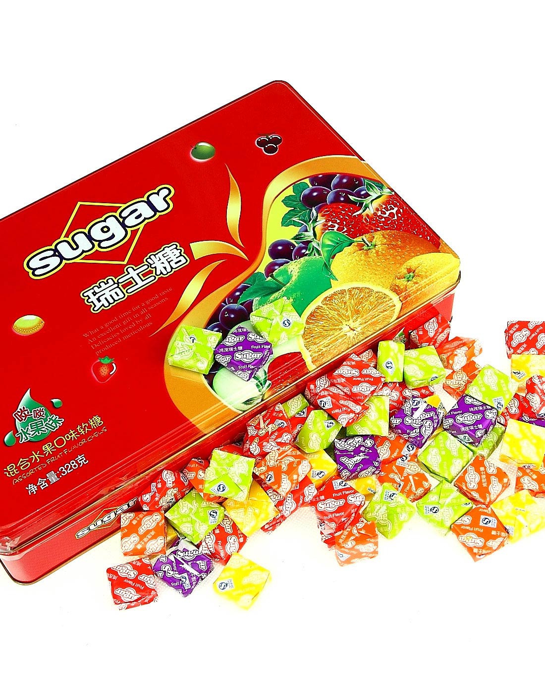 香港百味园监制瑞士糖328g(混合水果口味软糖)