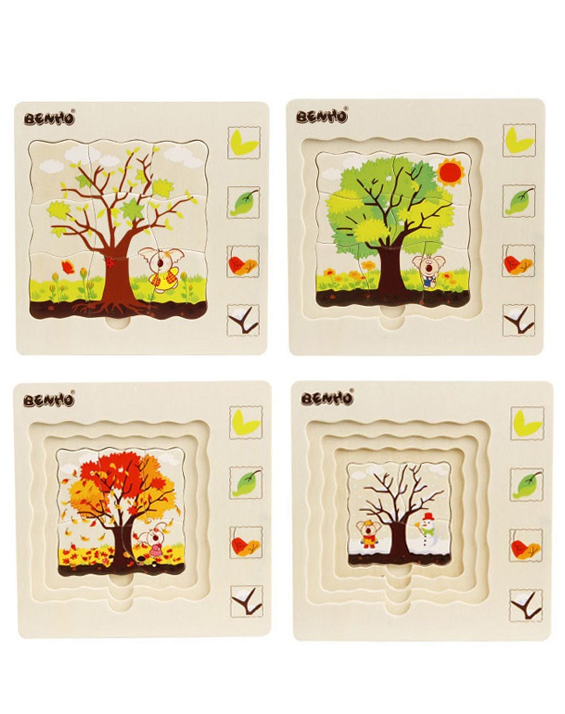 木玩世家 多层拼图-四季变化bh2502c