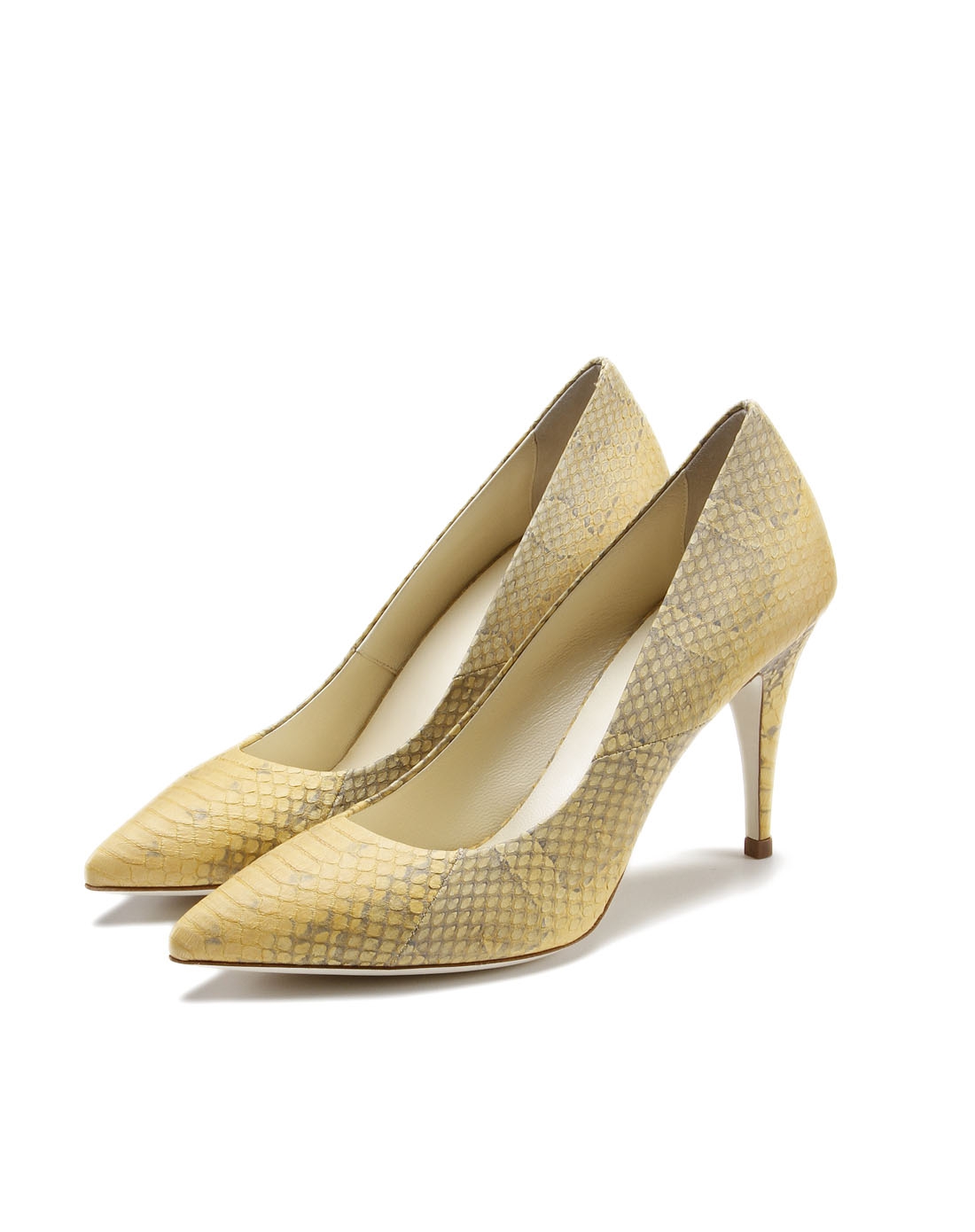 blocco 5女士名鞋专场blocco 5意大利进口嫩黄色牛皮浅口单鞋e1cb5521