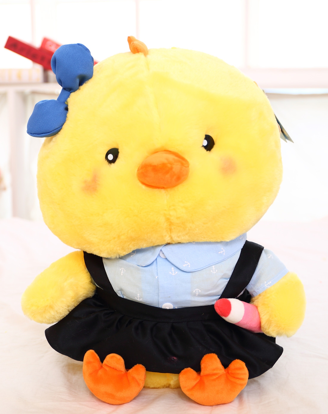 蓝白玩偶 小黄鸡学院情侣款-35cm