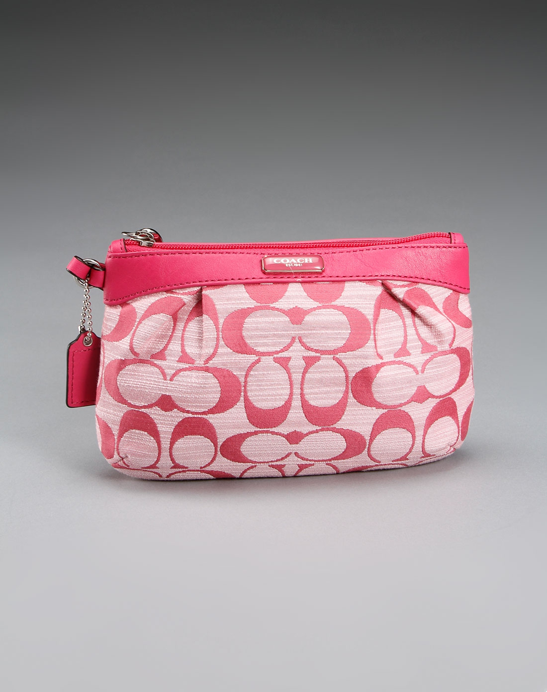 女款时尚经典logo小手包粉色