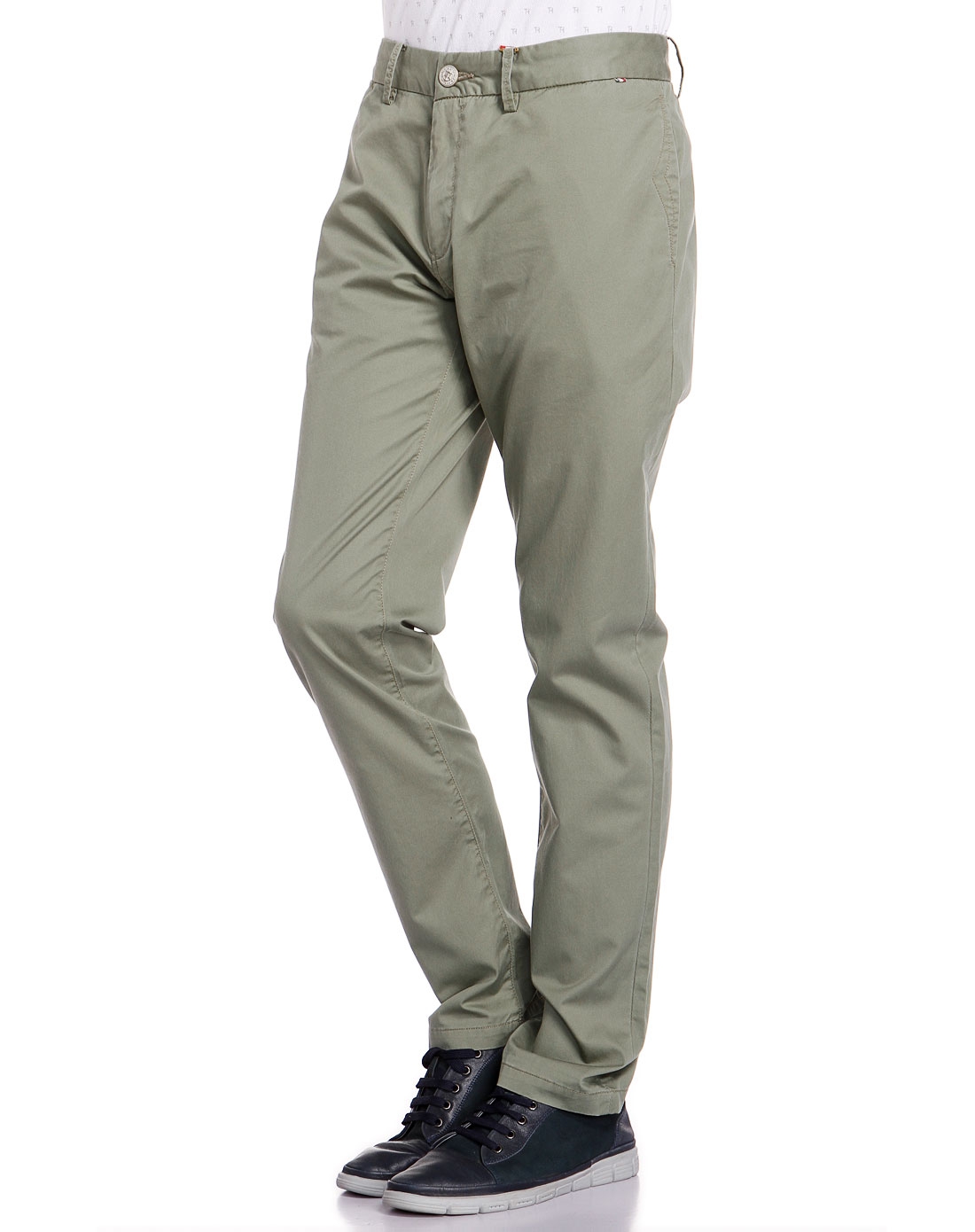 男款斯文优雅简约浅军绿色长裤