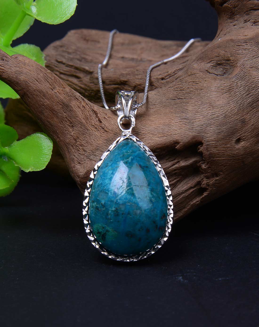 硅孔雀石时尚吊坠(附证书)