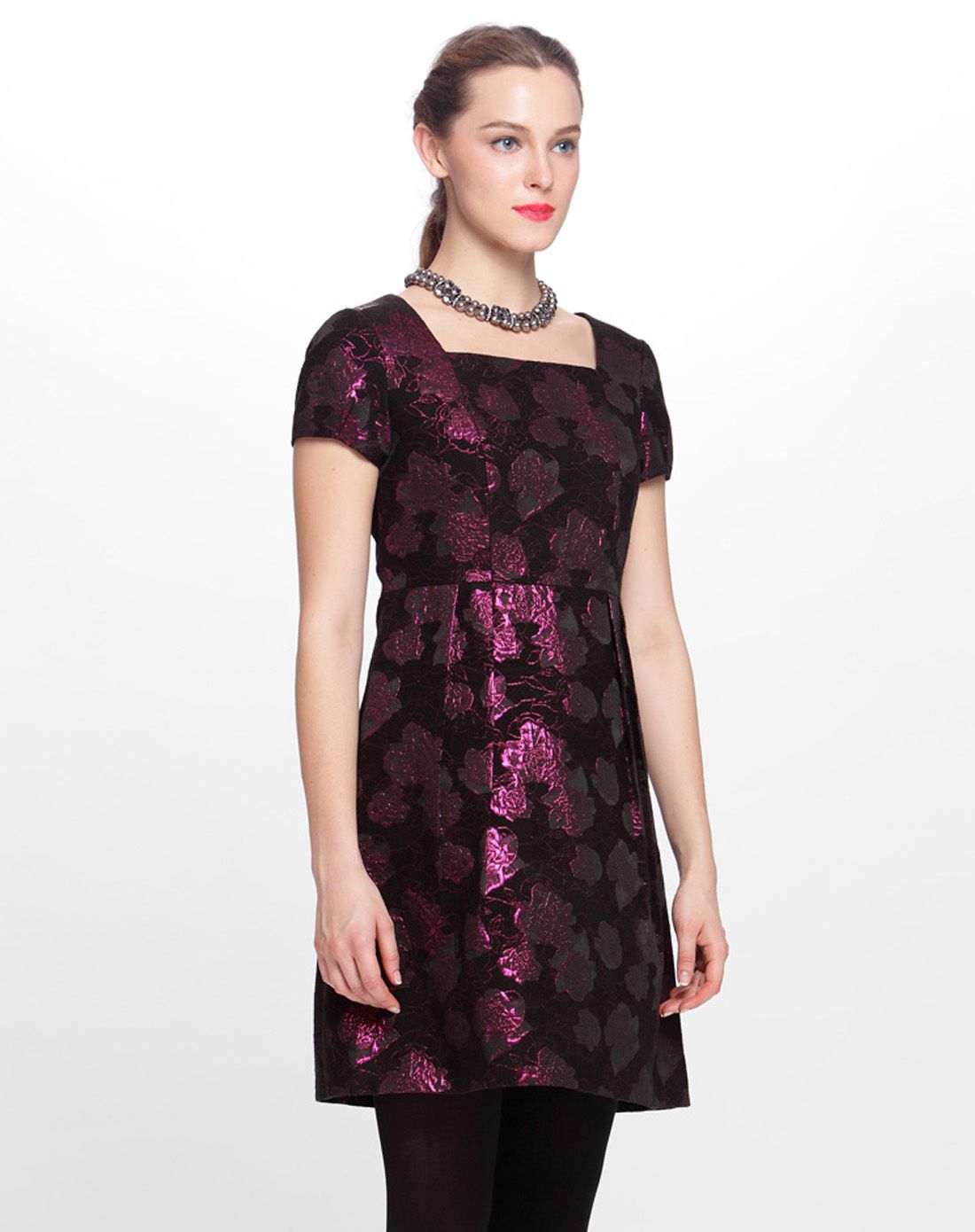 凯撒kaiser女装专场 凯撒kaiser 紫红色连衣裙