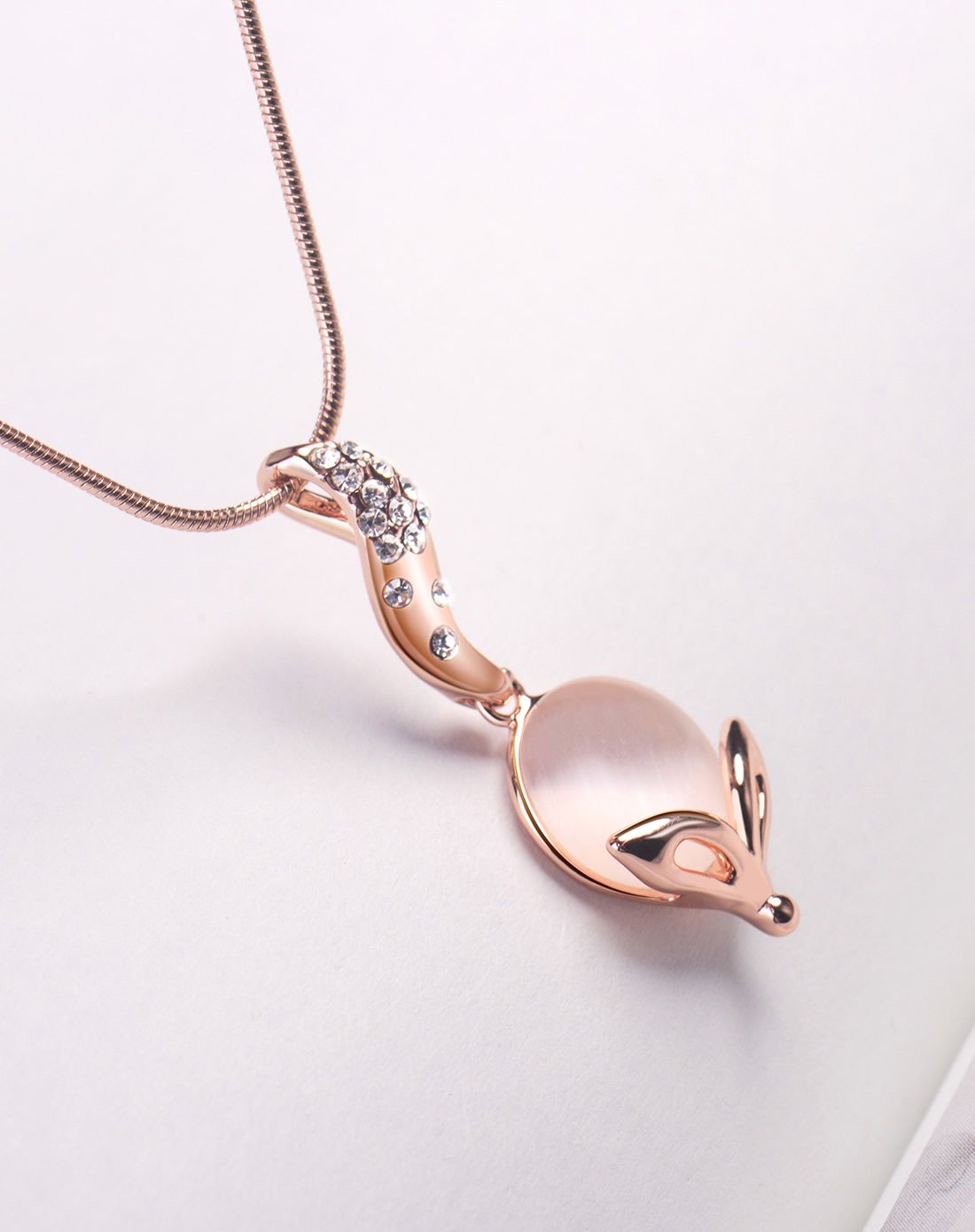 日韩卡通狐狸眼泪项链