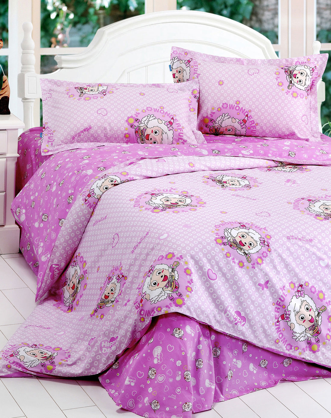 博洋宝贝-印花床单三件套-天使之音