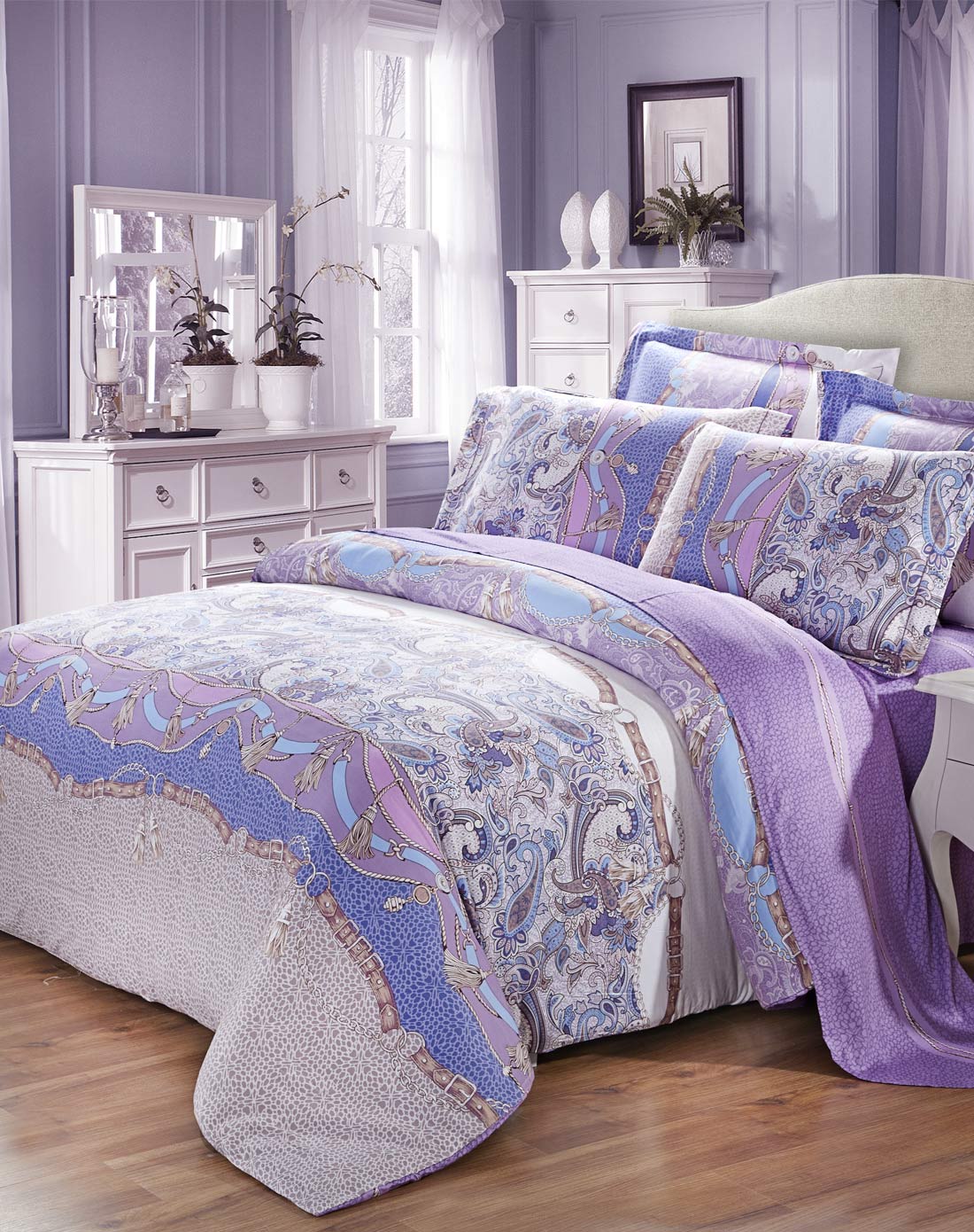 1.5m植物羊绒天丝磨毛四件套-奥黛丽