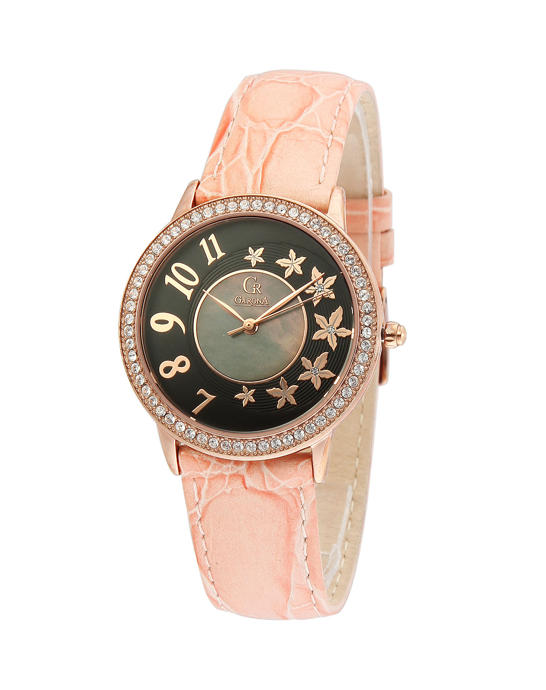 女款粉色印花时装手表