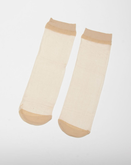 女款浅肤色水晶丝短袜5双装