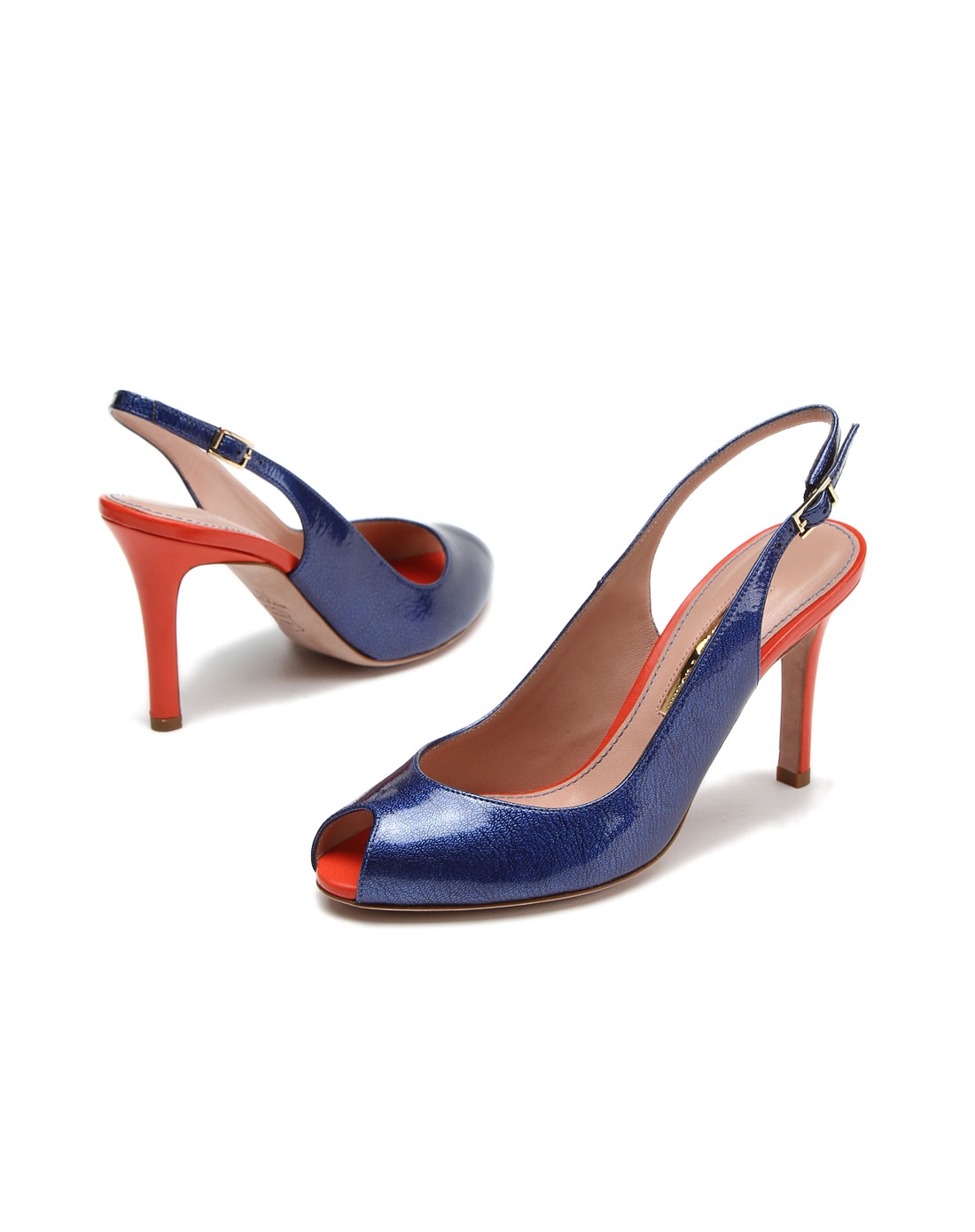 marino fabiani经典蓝色羊皮细高跟凉鞋m3b3855i0_唯品会