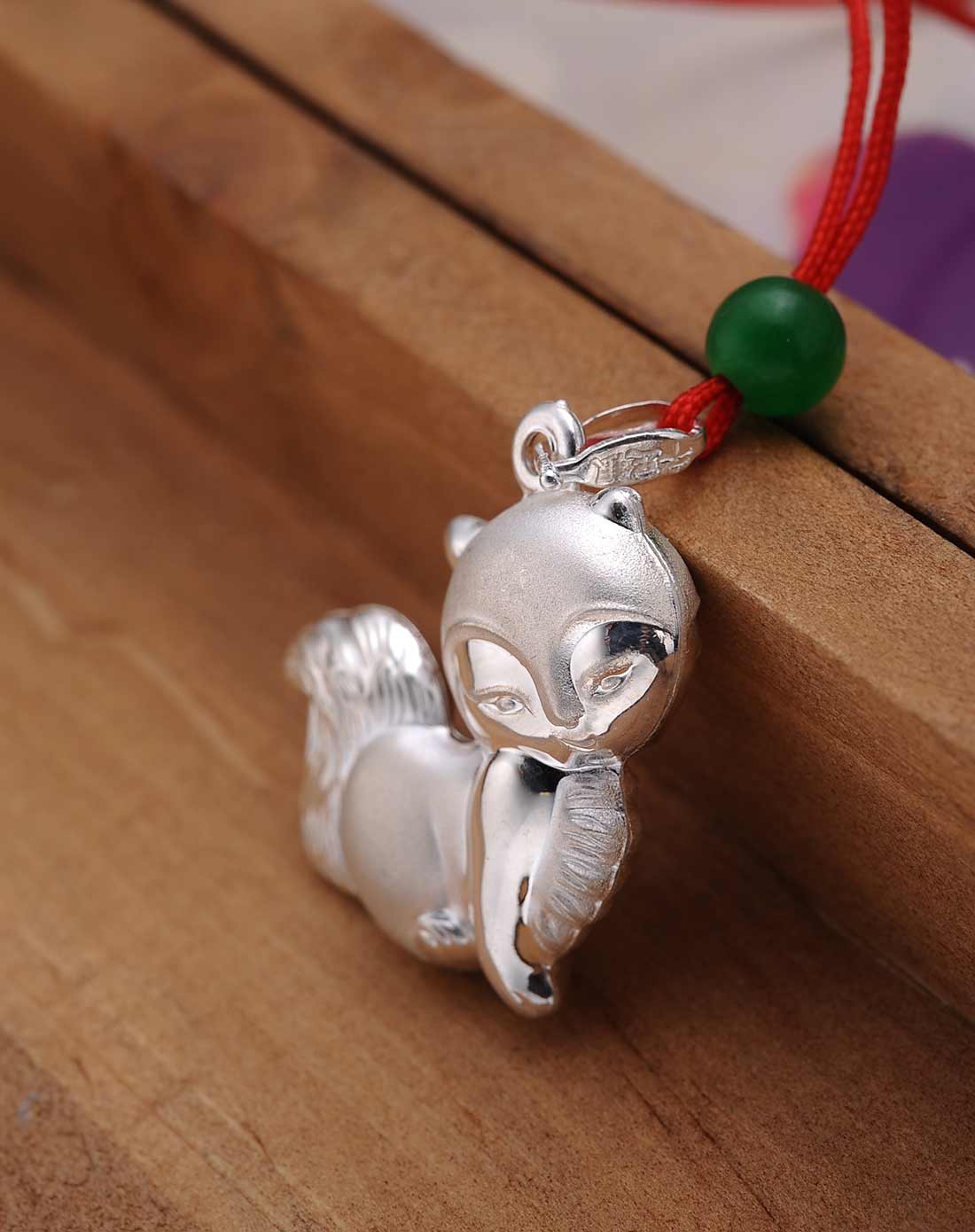 小狐狸纯银吊坠