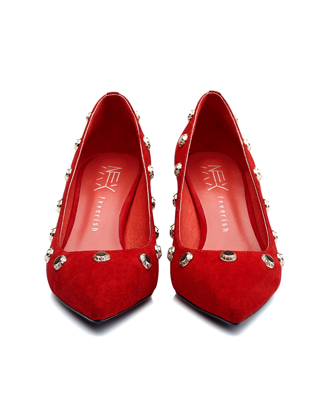 烫feverish红色低跟鞋cd140006-06_唯品会