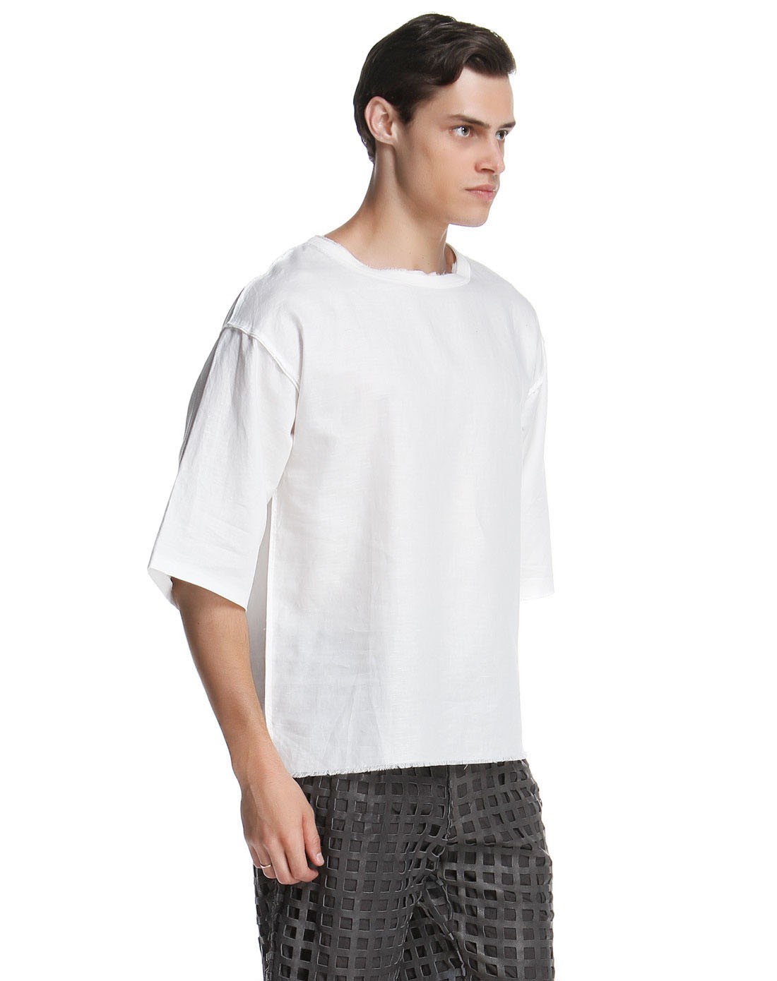 男款中袖t恤白色