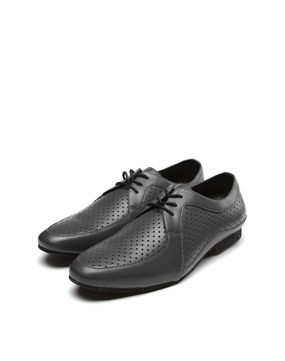 商务绅士灰色系带皮鞋