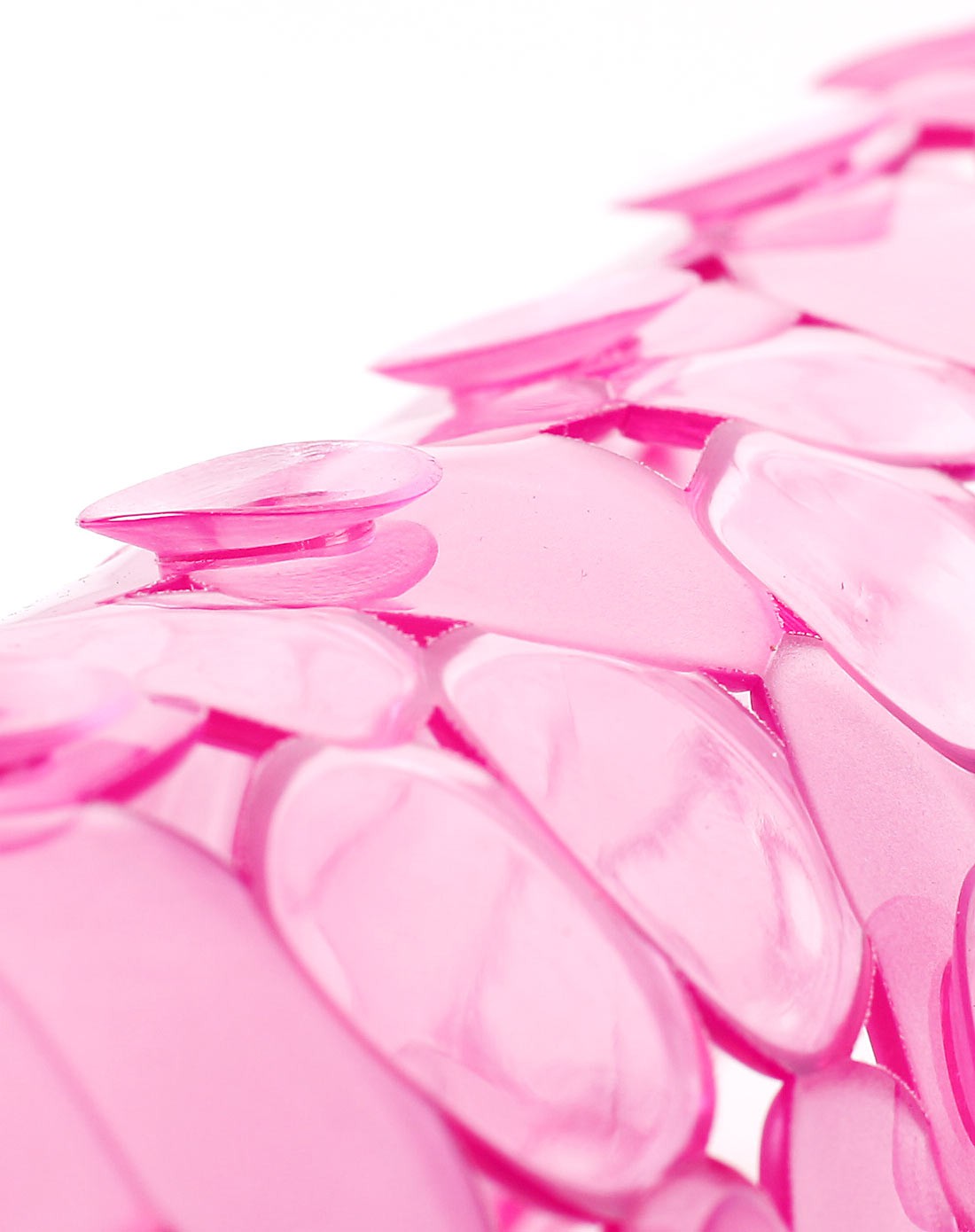 粉色70cm*35cm石头透明浴室防滑垫