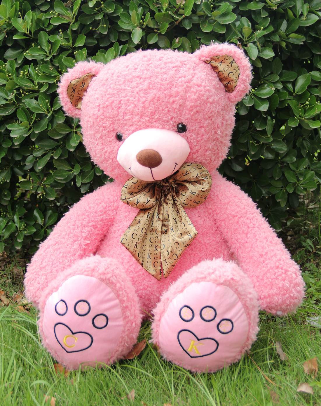 7宿 经典泰迪熊-粉色-1米