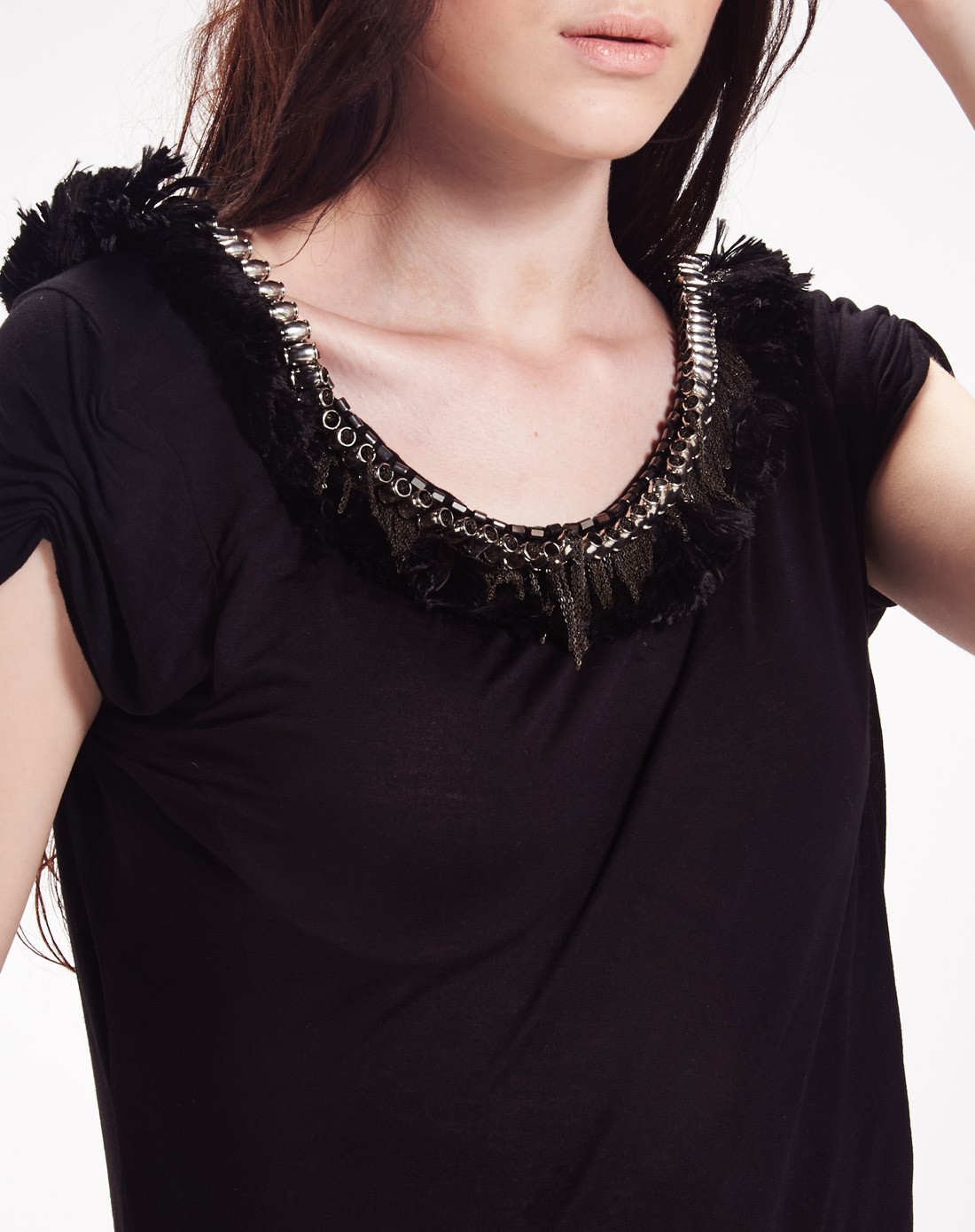 dsquared2女士服装精品专场女款黑色时尚大露背短袖连衣裙s73ct0594s