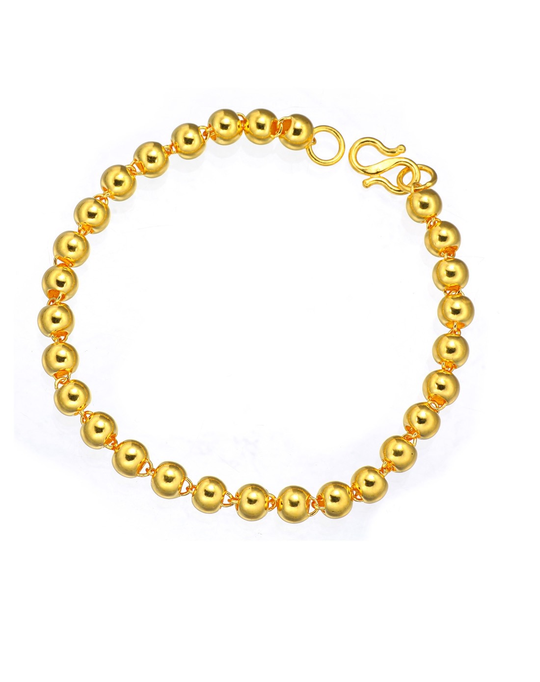 千足金黄金精品手链 光珠手链