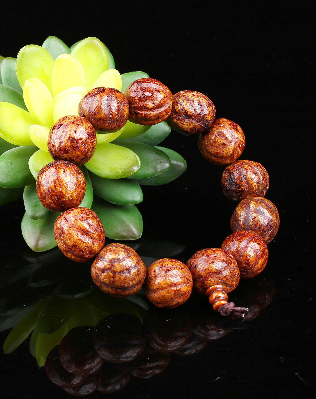 天然花沙果菩提手珠