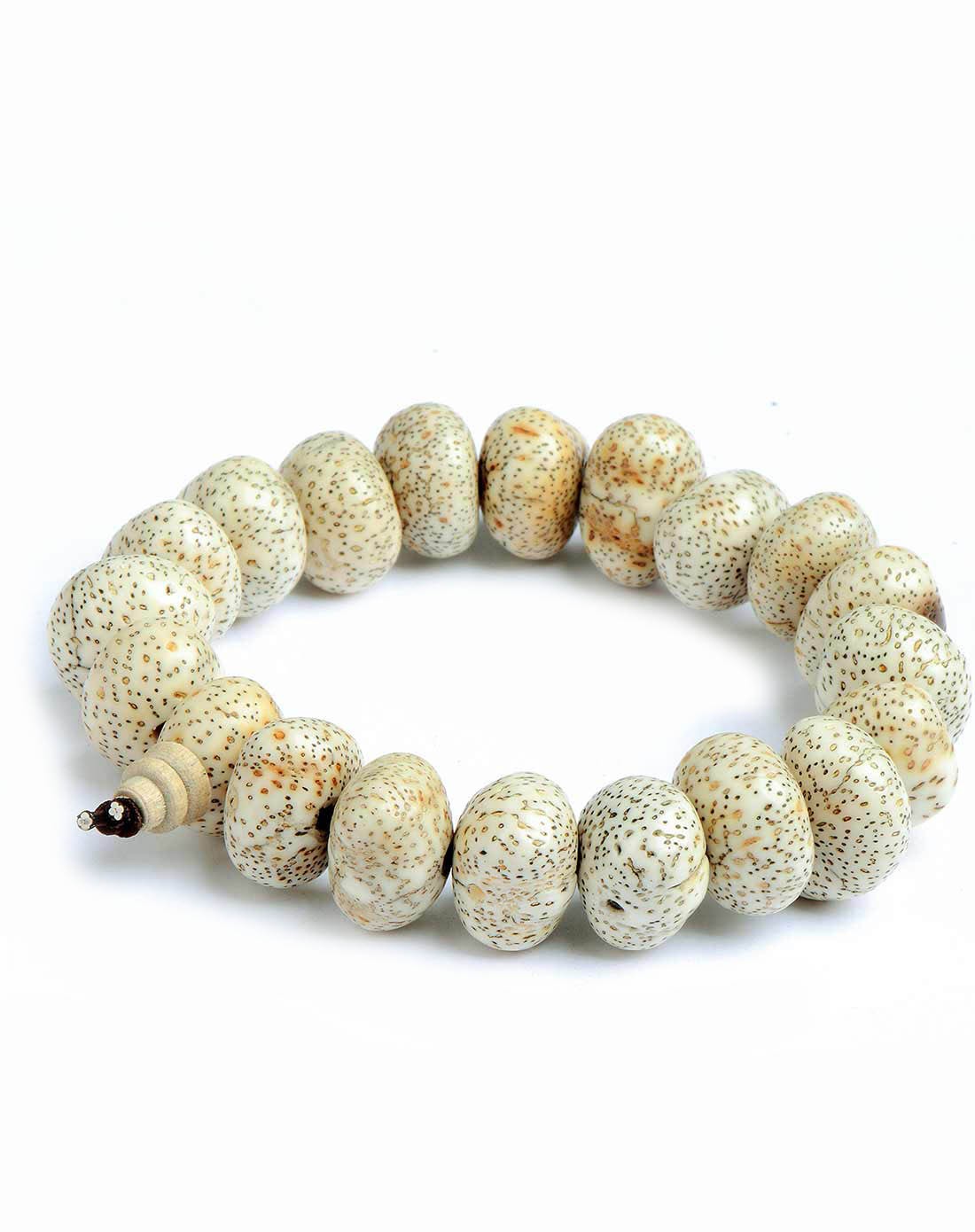 中性白色天然元宝菩提手串