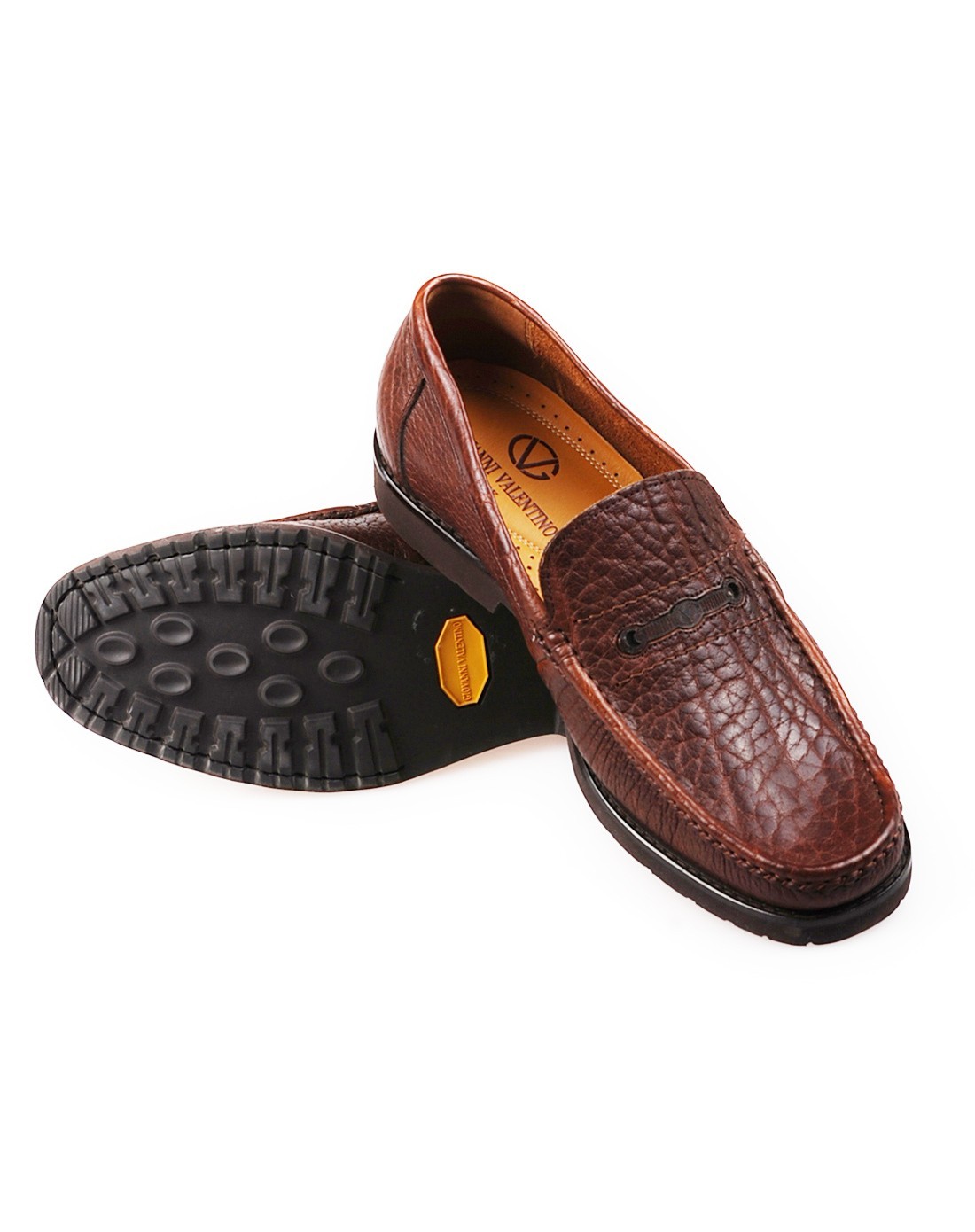 啡色大象皮商务休闲鞋