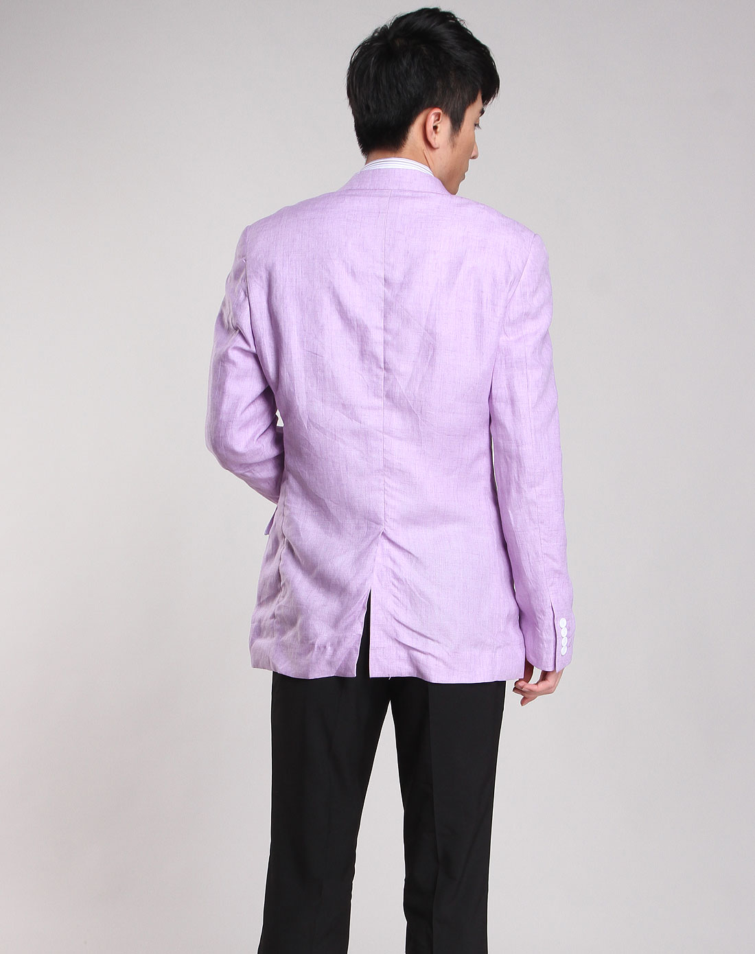 浅紫色时尚个性长袖西服