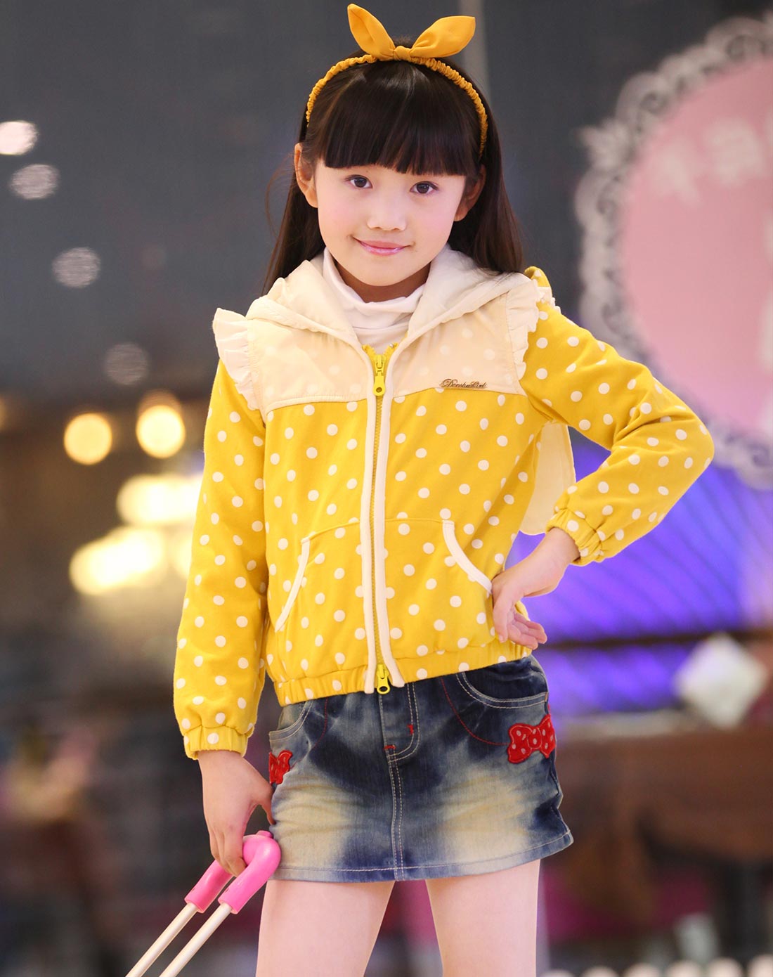 笛莎女童黄印花外套131230518_唯品会