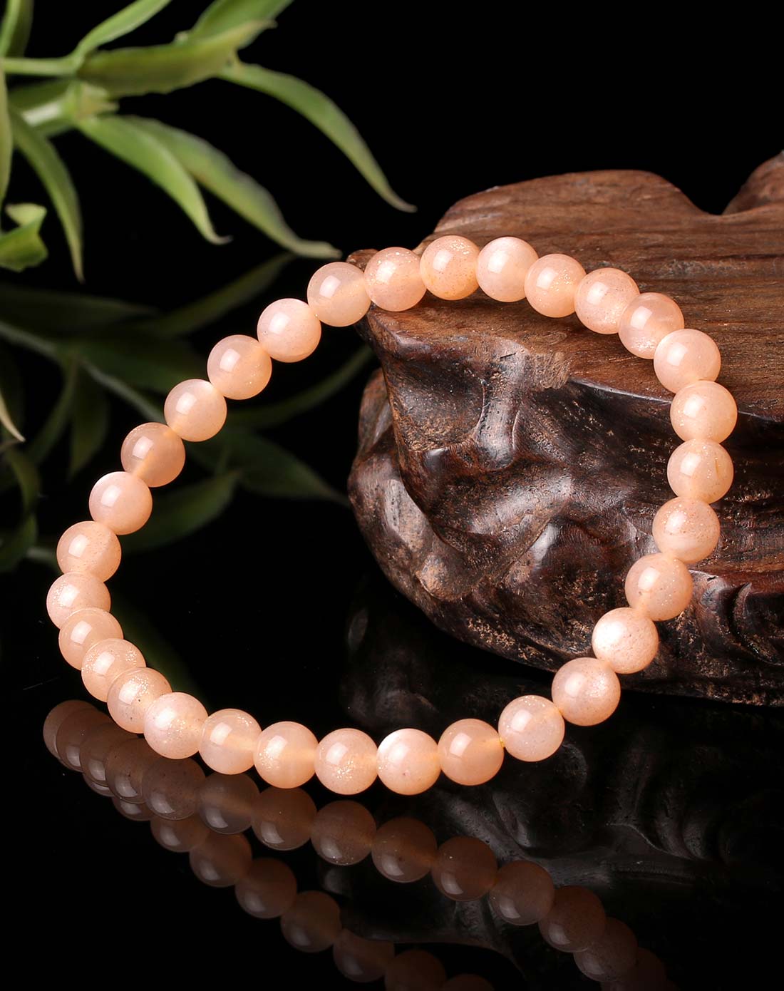 3a级天然粉月光石手链附证书