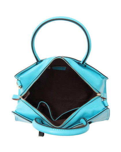 2014新款兰色横款方形拉链单肩包