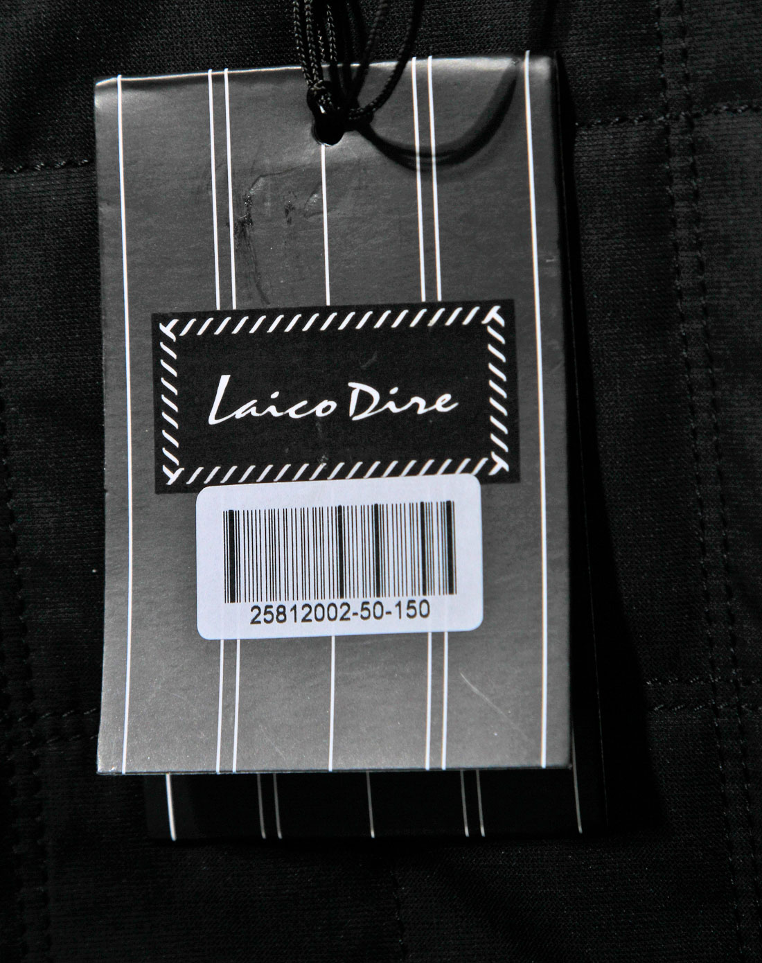 莱克代尔laico dire黑色帅气拼接长袖棉衣