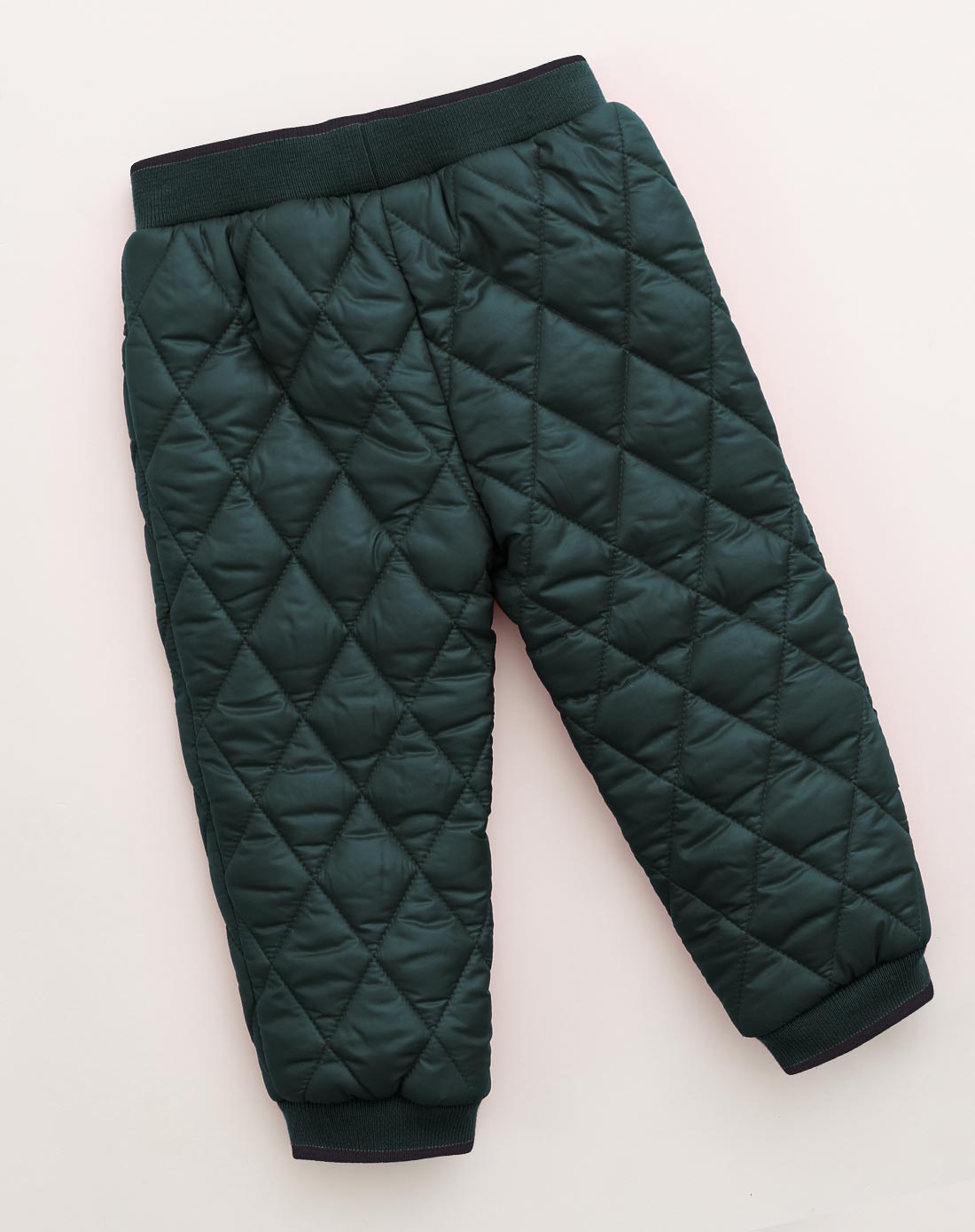 中性墨绿宝宝时尚休闲菱格棒球棉裤