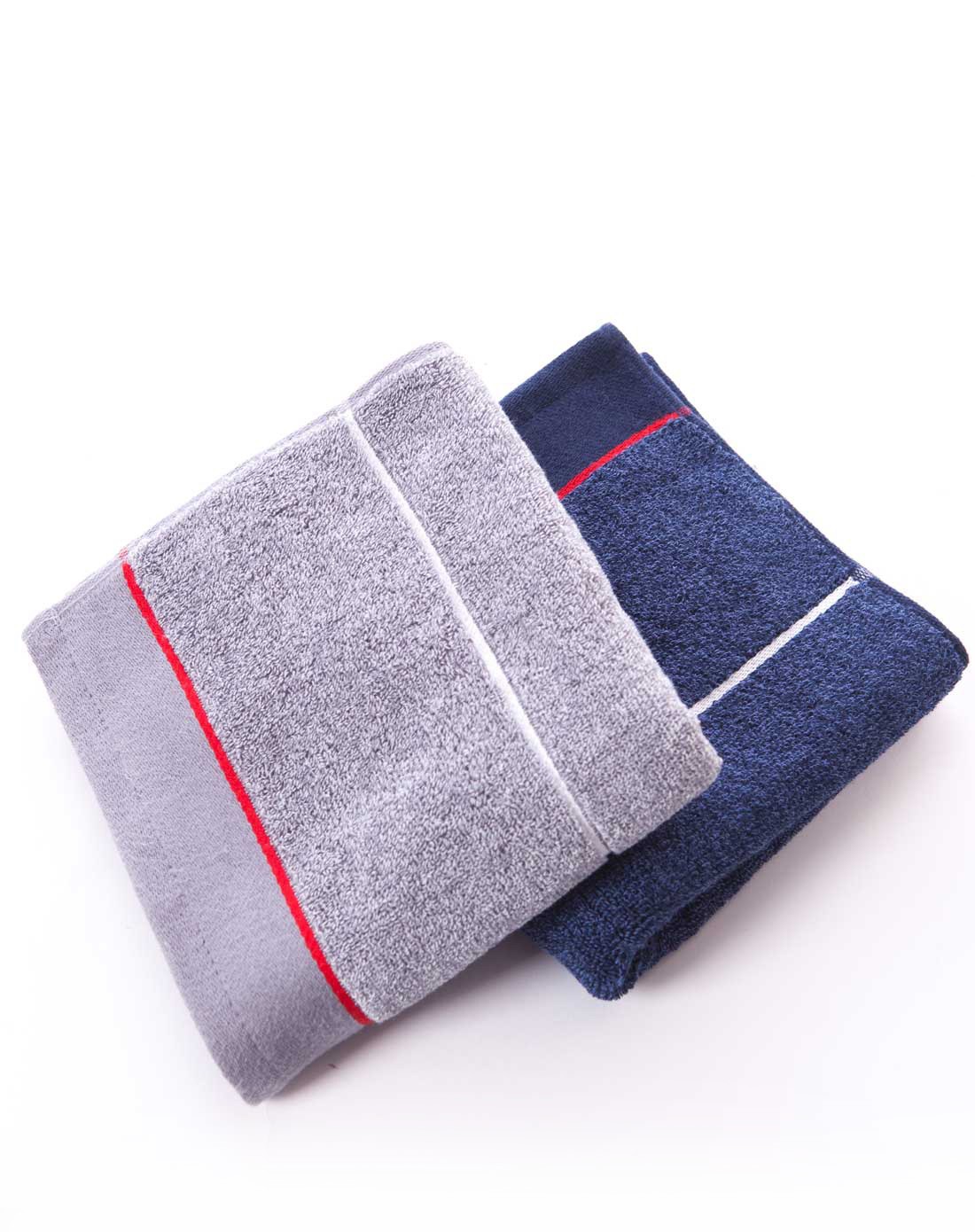 金号2条装纯棉英格兰风毛巾