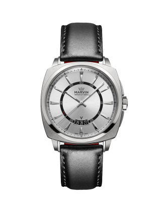 marvin摩纹枕形malton系列石英男表m022133164