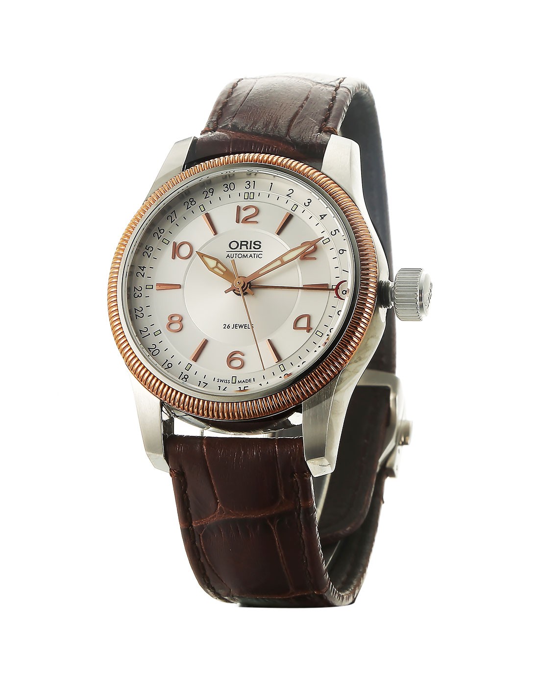 梅花titoni&豪利时oris手表专场-瑞士豪利时oris 航空系列银色机械男