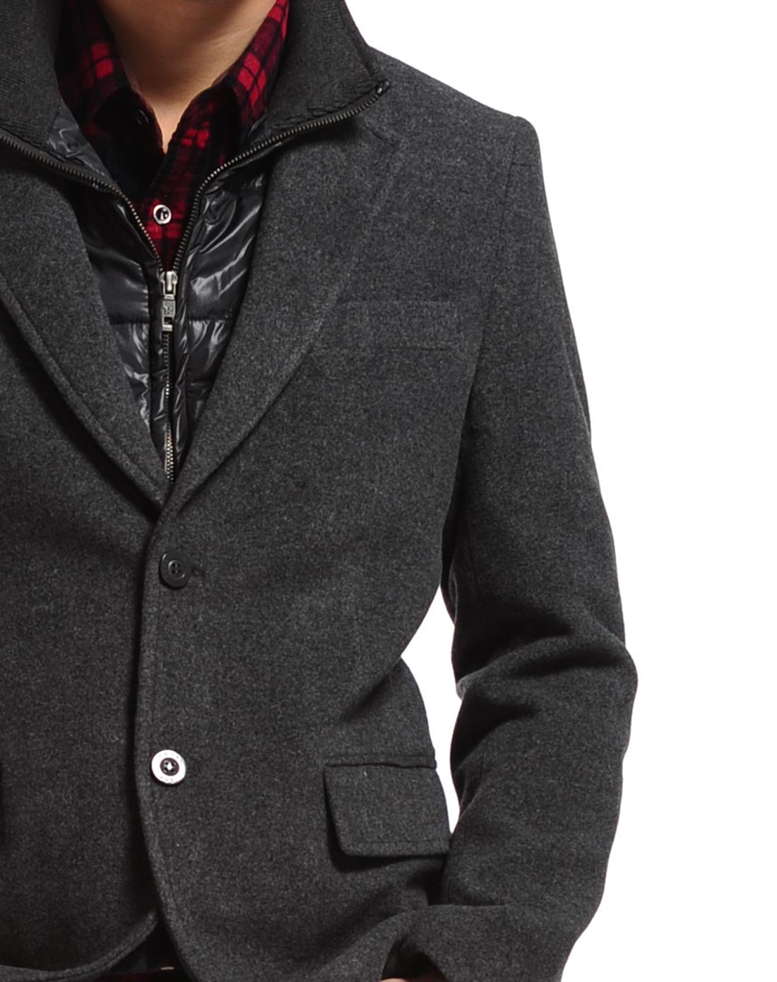 深花灰 男款经典呢子西装