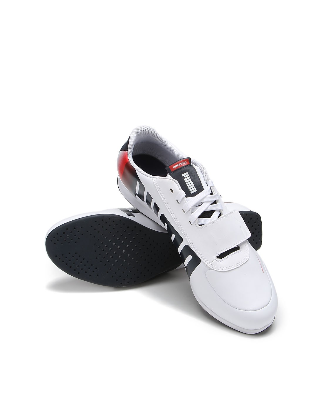 男款白/宝马蓝色休闲鞋 活力时尚