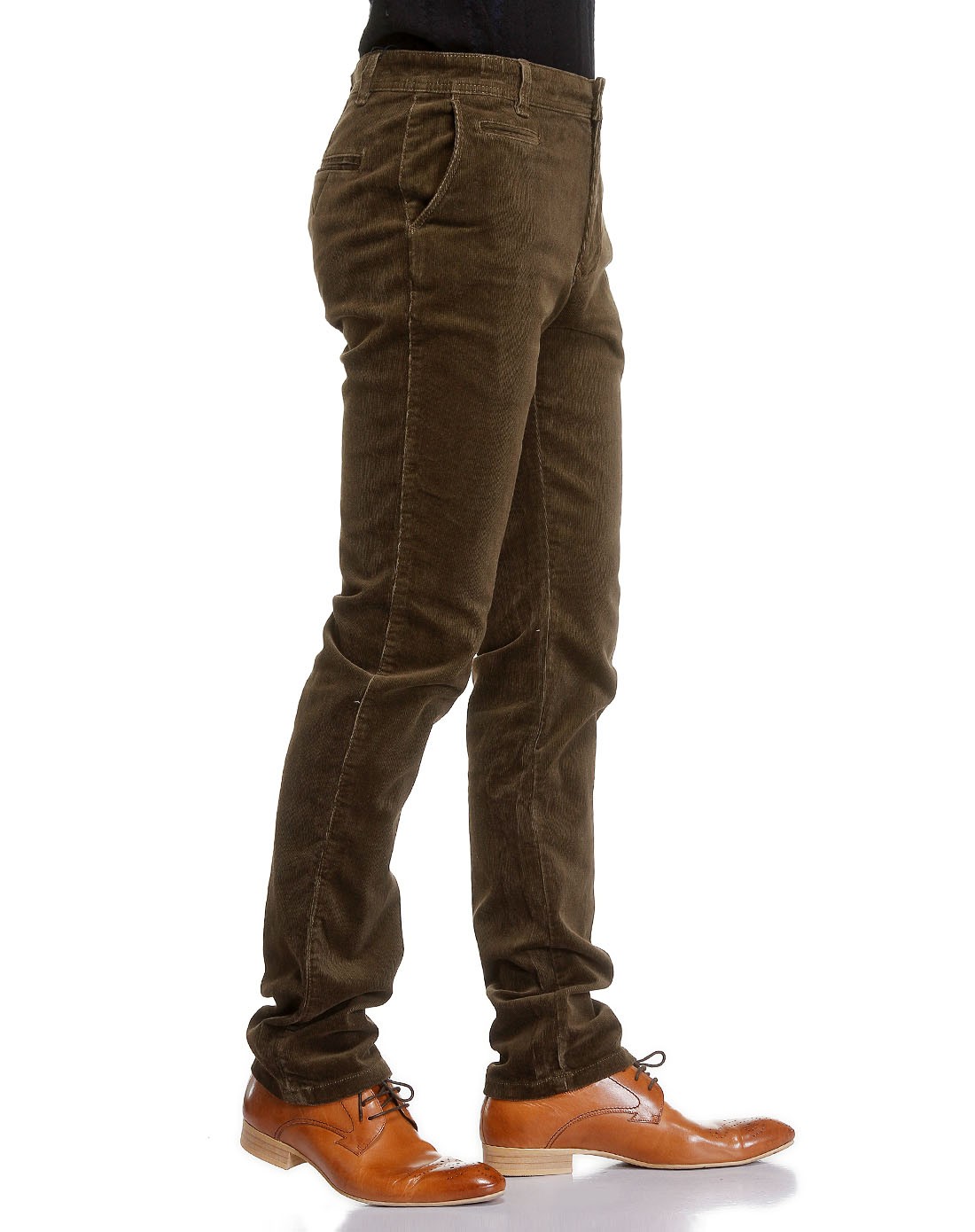 浅棕色简约都市休闲长裤