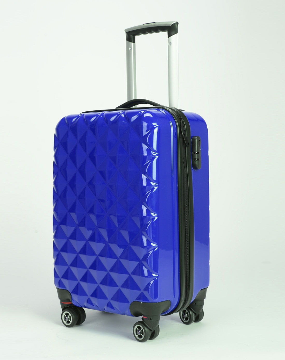 蓝色钻石纹20寸拉杆箱