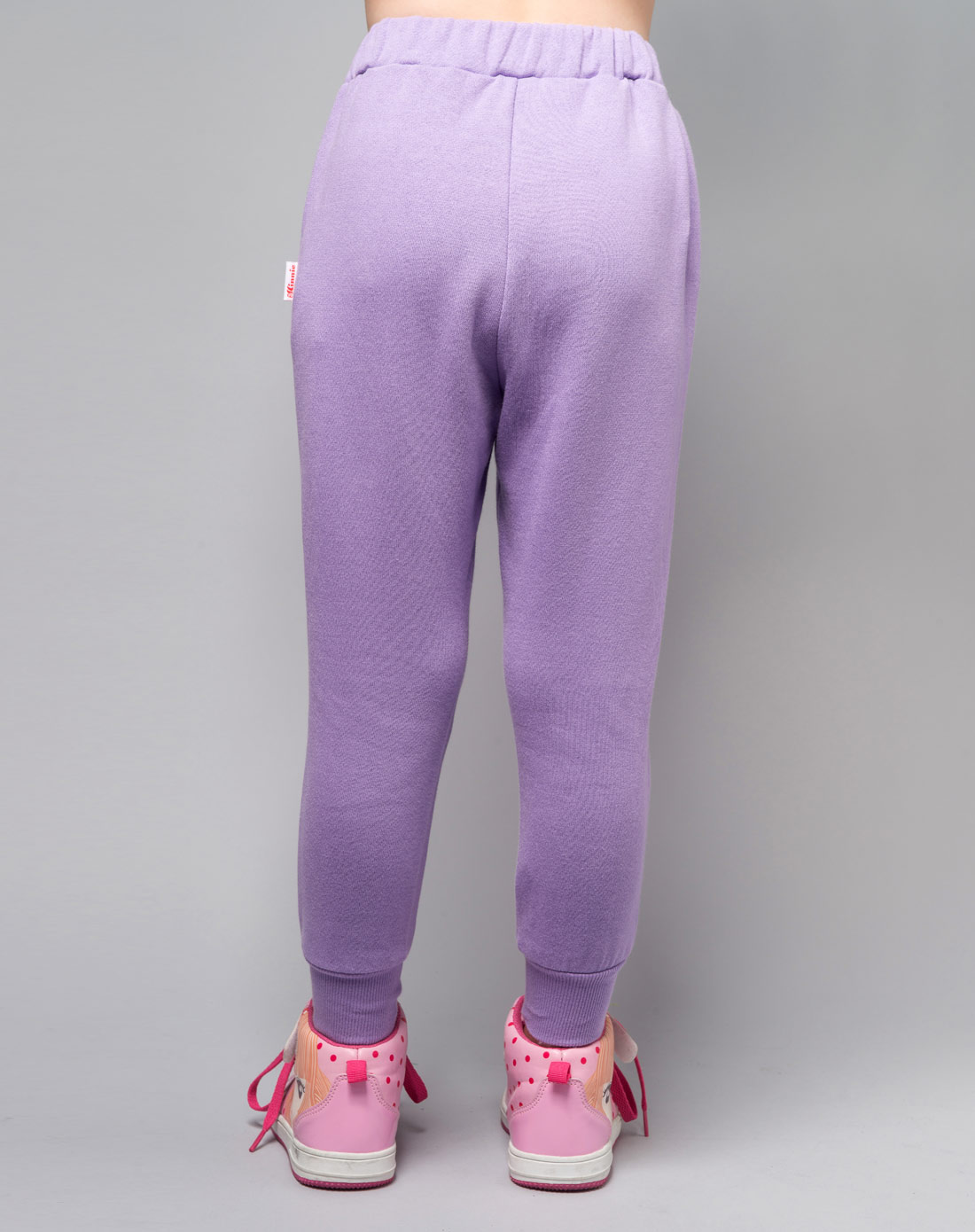 迪士尼disney女童粉紫色裤子