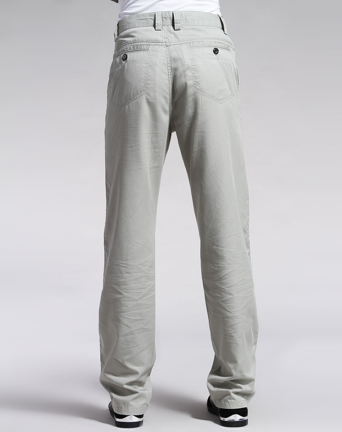 米灰色休闲长裤