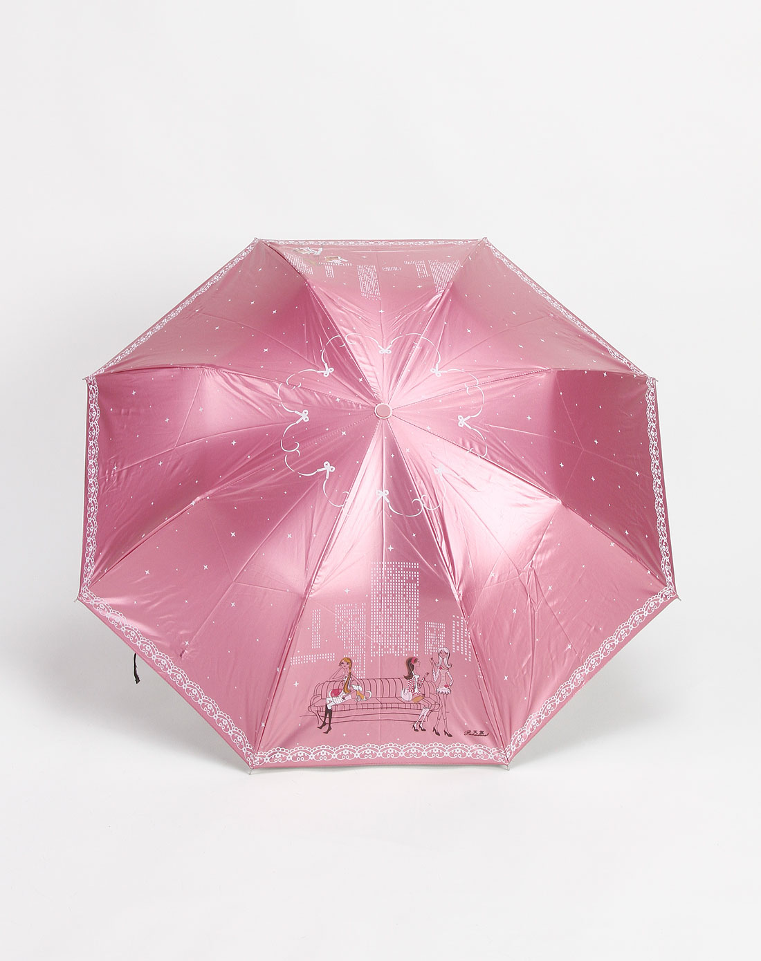 天堂伞专场-深粉色时尚二折伞