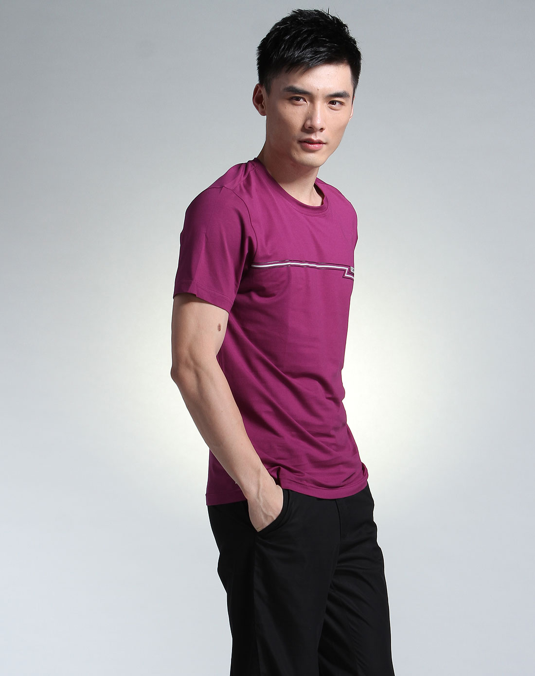 佛伦帝奴fllorinteno男装专场 紫红色短袖t恤  