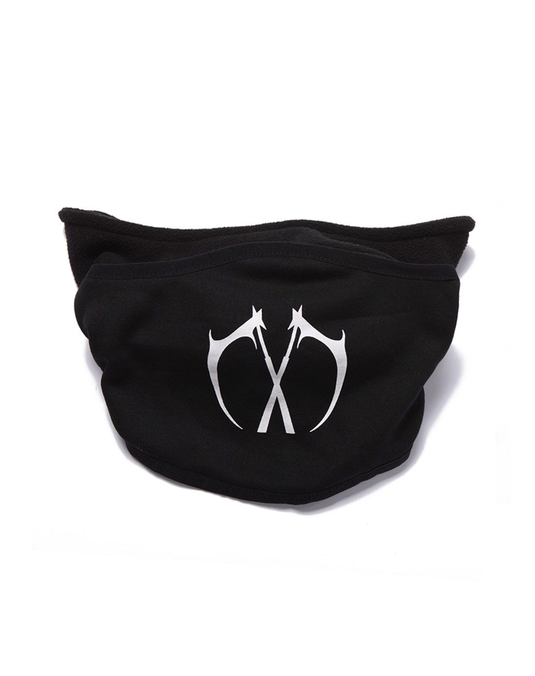 双刀logo黑色头套帽子