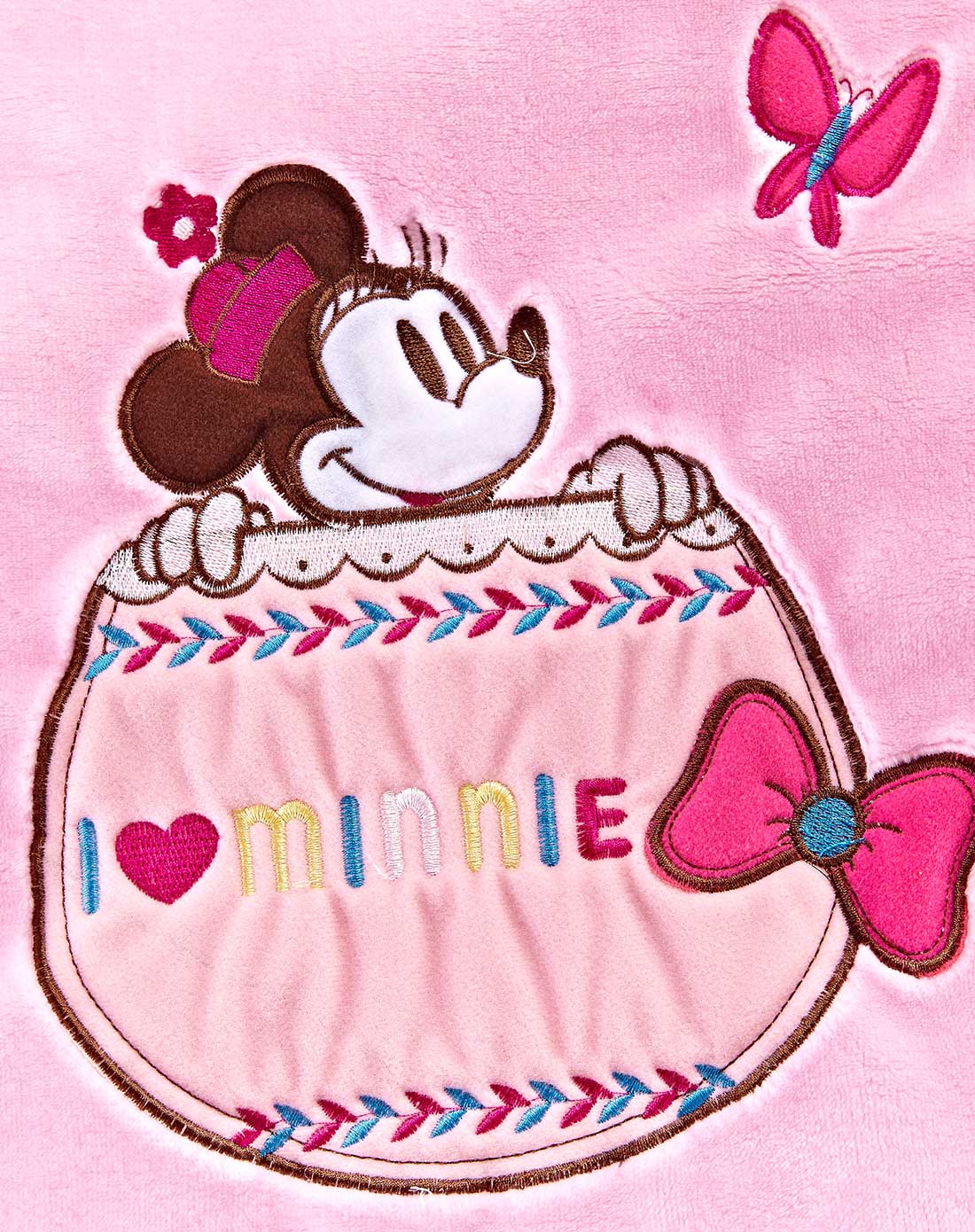 爆款迪士尼米妮宝宝口袋盖毯