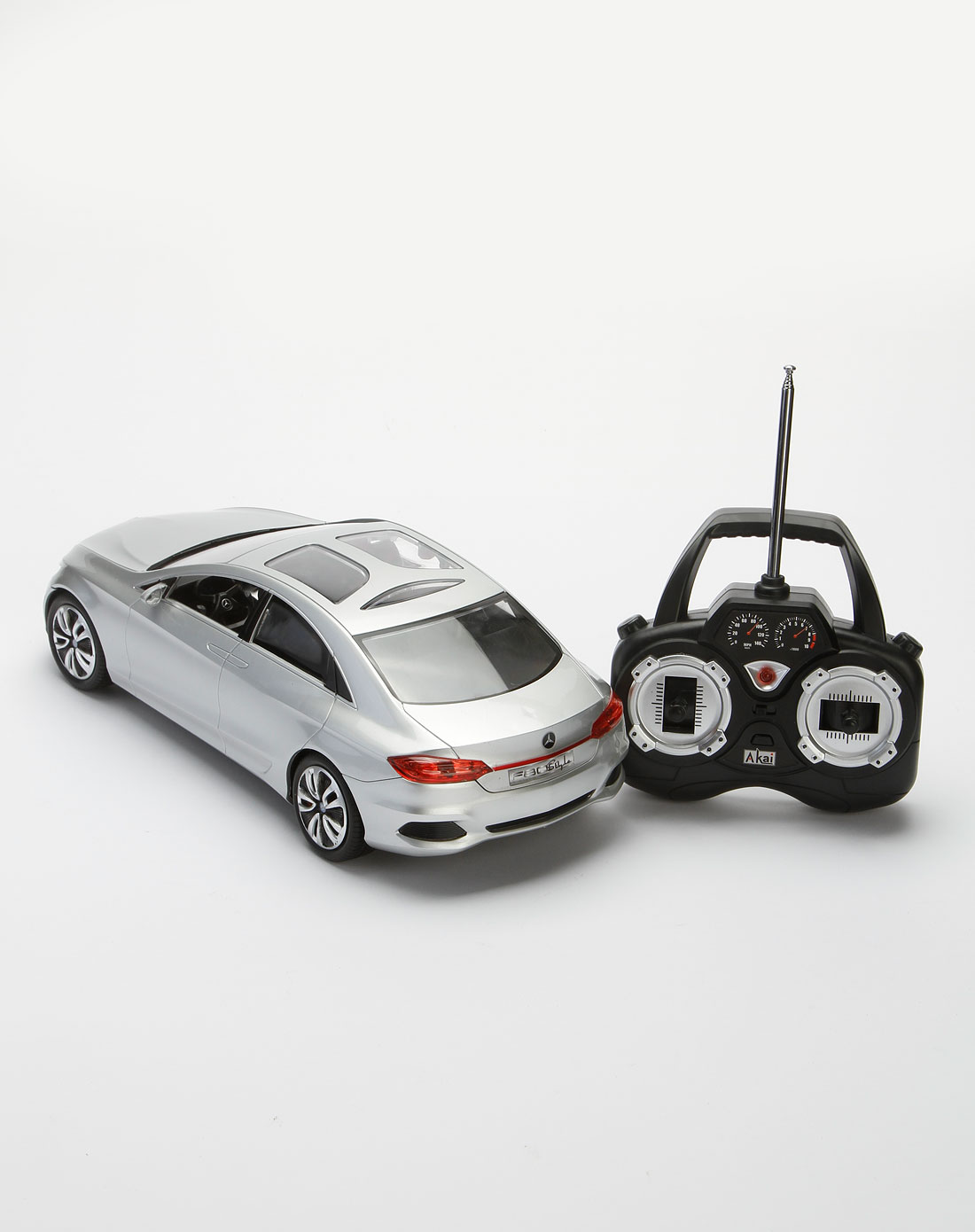 遥控玩具专场-银色1:14奔驰f800遥控车